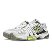 Men's Court New Balance 1005 White with Gray & Neon Yellow W53g4225